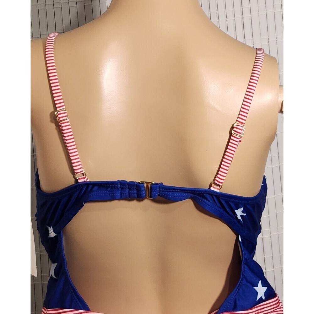 Hot Water One piece Swimsuit For Women size Medium American Flag Print. New!! - Picture 4 of 9